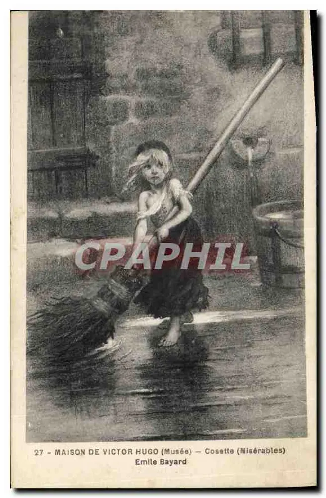 Cosette (Os Miseráveis) — Casa de Victor Hugo (Museu) — Émile Bayard, n°27 - Frente