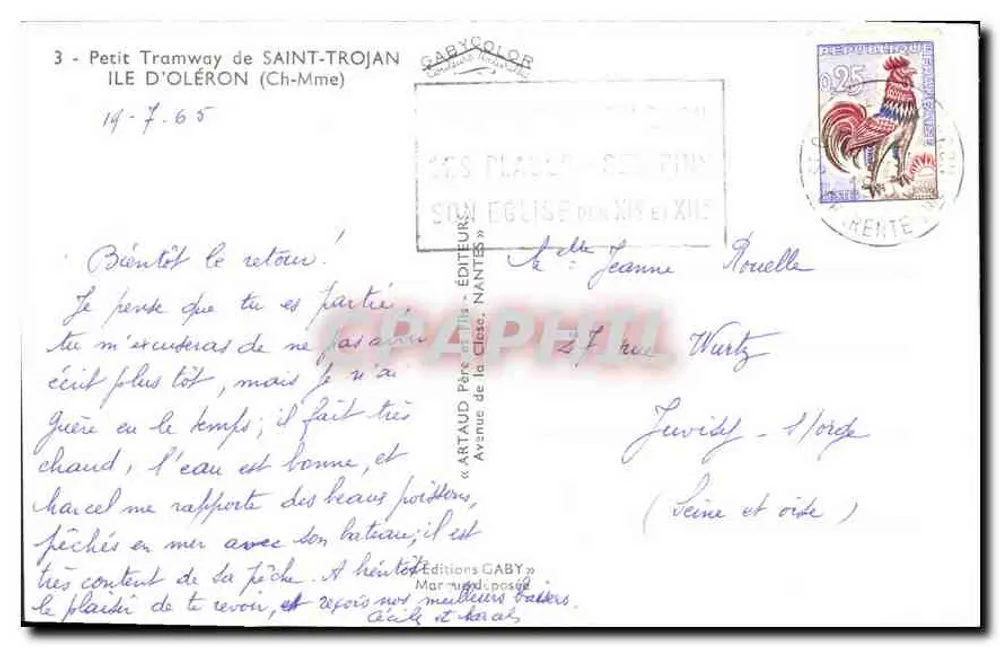 Pequeno Tramway de Saint-Trojan — Ilha de Oléron — Éditions Gaby - Verso