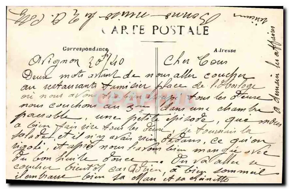 Avignon - O Ponte São Benedito — Edição Prévot Avignon - Verso