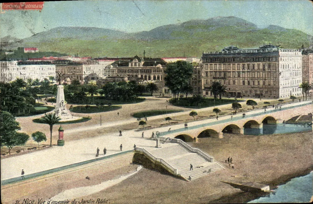 Nice — Vista geral do Jardim Público — República Francesa - Frente