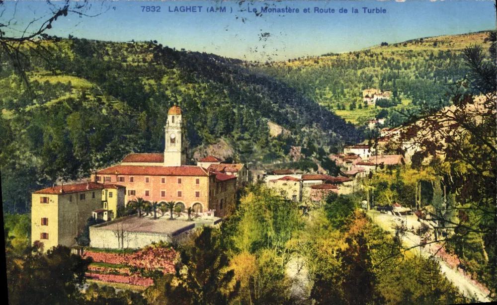 Laghet (A.M.) — Das Kloster und die Route von Turbie — Verlag Autrochromie A.D.I.M. - Vorderseite