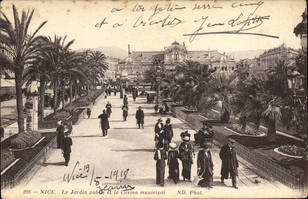 Nice — Der Öffentliche Garten und das Municipale Casino — ND. Phot. n°208 - Vorderseite