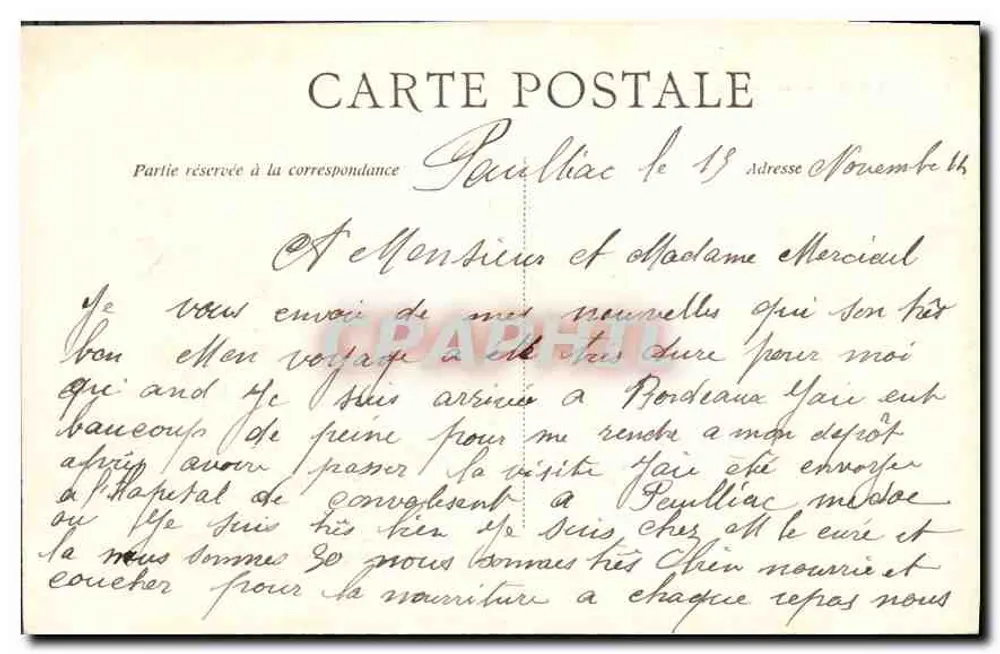 Bordeaux — Denkmal der Girondins (Südgruppe) — C.B. - Rückseite