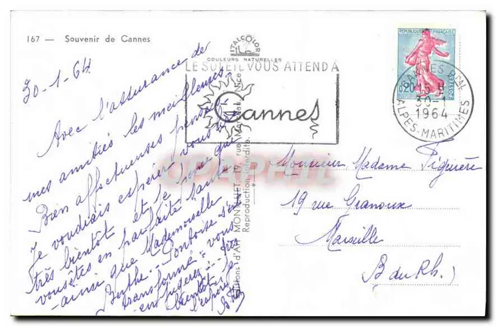 Cannes — Lembrete de Cannes — Editor Alcoloco - Verso