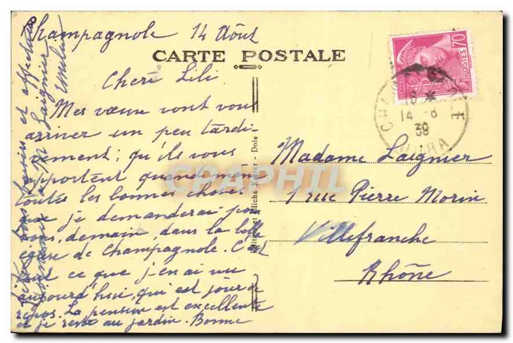 Champagnole (Jura) — Vista sobre el Ain - L'Ilette — Tarjeta postal moderna n°5 - Reverso