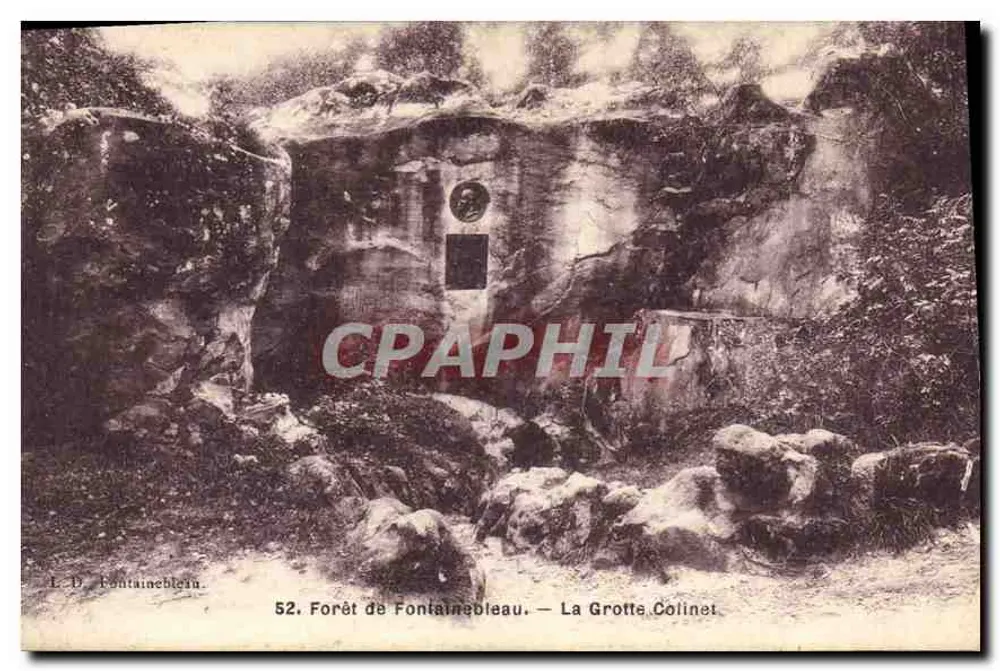 Floresta de Fontainebleau — A Gruta Colinet — L. D. Fontainebleau, n°52 - Frente