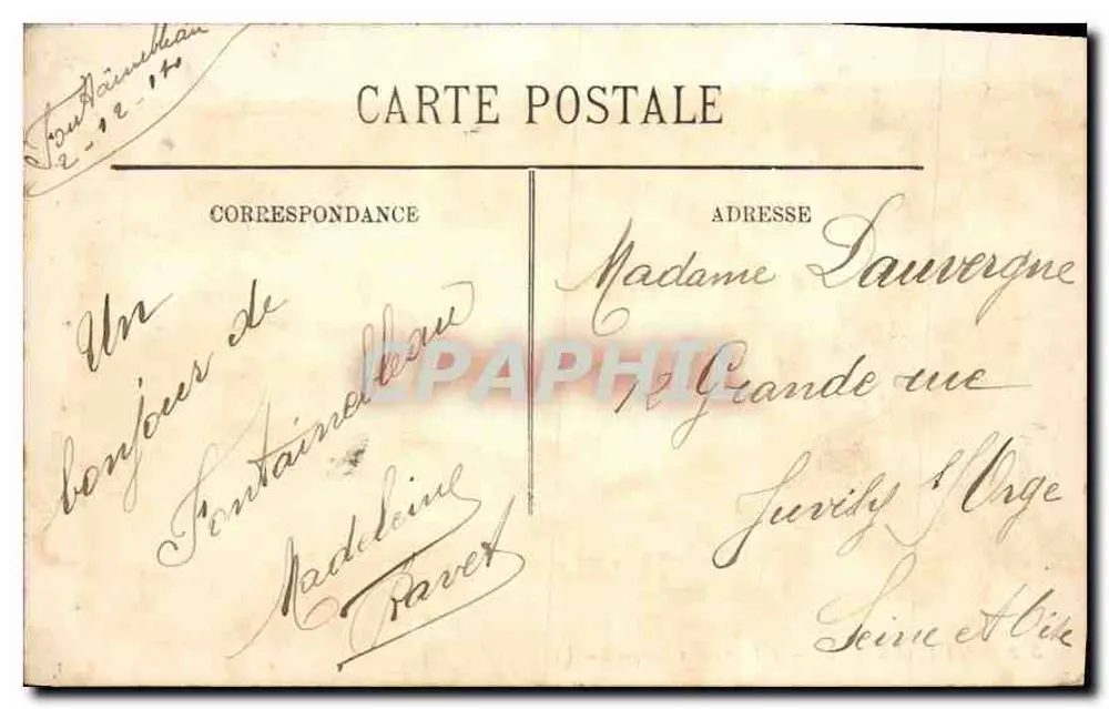 Fontainebleau — A Fonte das Carpas — LL - Verso