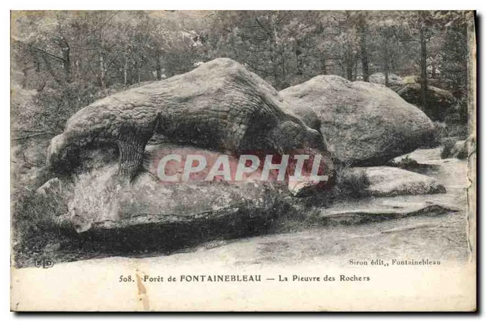 Wald von FONTAINEBLEAU — Die Oktopus der Felsen — Siron édit, Fontainebleau - Vorderseite