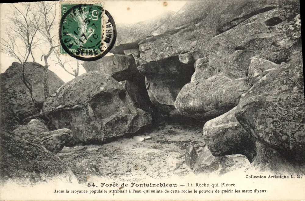 Forêt de Fontainebleau — La Roche qui Pleure — Collection Artistique L. M. - Vorderseite