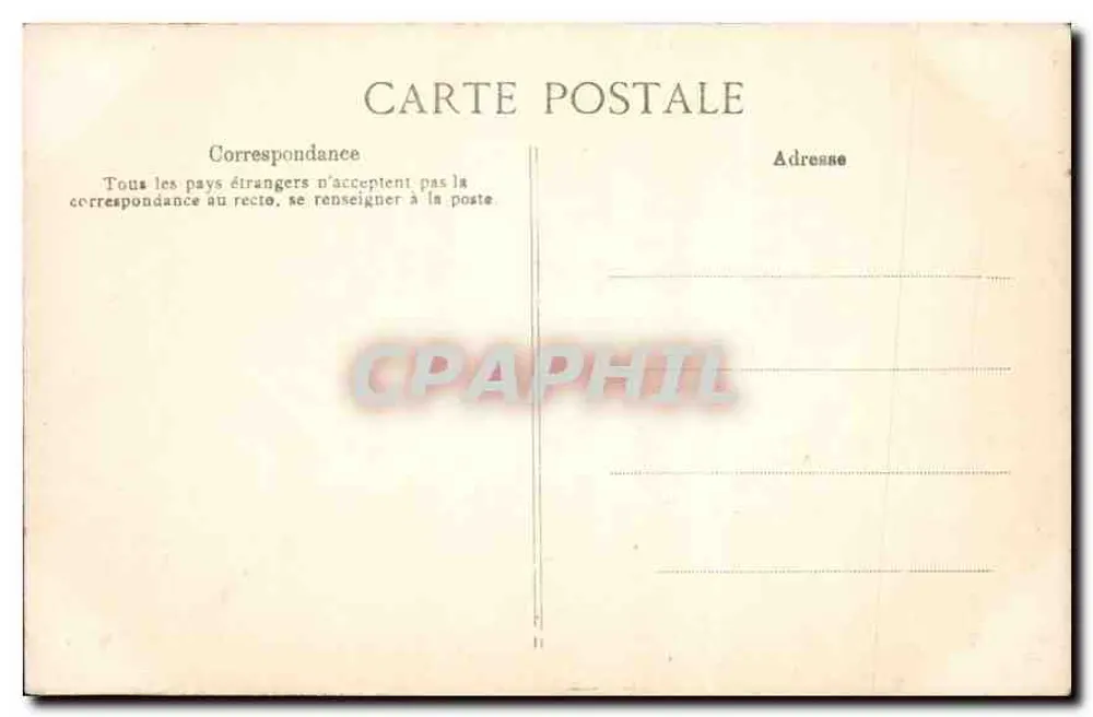 Schloss FONTAINEBLEAU — Cour des Adieux — Verlag E.D. n°282 - Rückseite