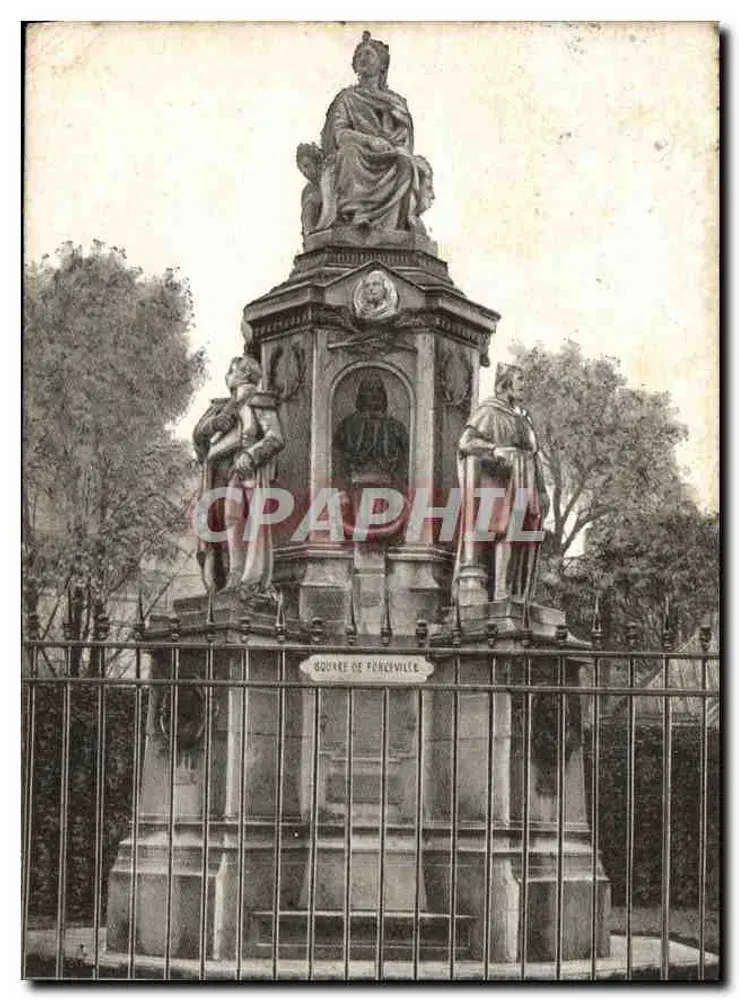 Monumento do Square de Fanceville — estátua central e figuras aos pés — n° 14 - Frente