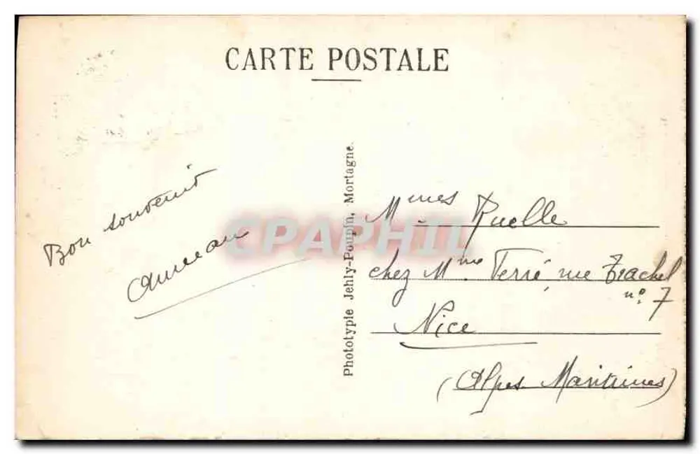 Les Sables-d'Olonne (Vendée) — Studnia Piekielnego — Phototype Jehly-Fournin, Mortagne, n°107 - Rewers