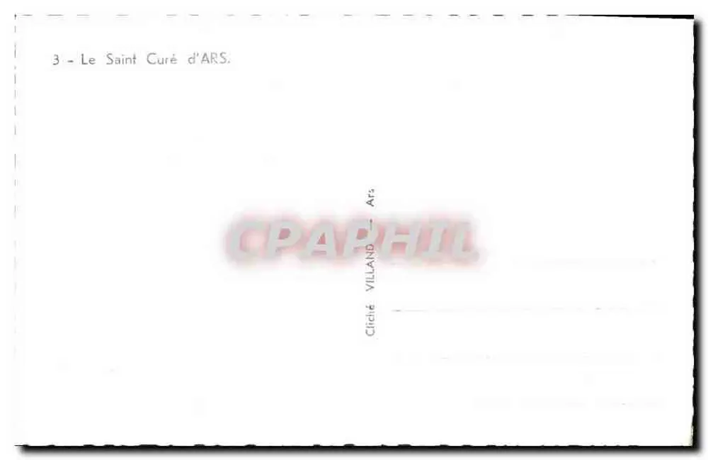 Trauerfeier des Seligen Curé von Ars — Portrait des Seligen J.-B.-M. Vianney (1796-1859) — Verlag unbekannt - Rückseite