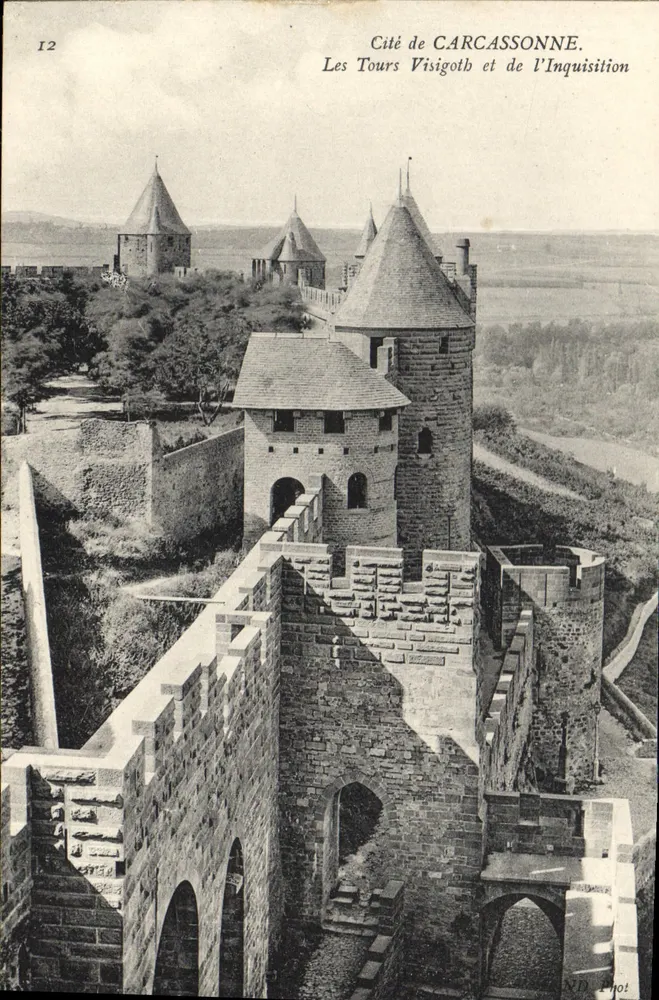 Cité de CARCASSONNE — Visigoth-Türme und die Inquisition — N.D. Phot. - Vorderseite