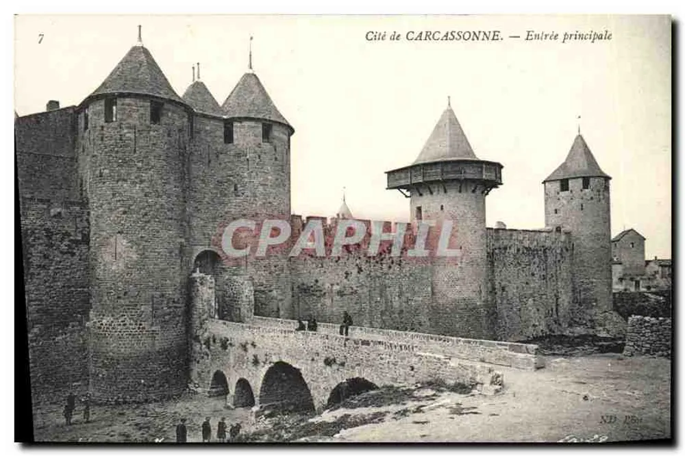 Cité de CARCASSONNE — Entrada principal — N.D. (n°7) - Frente