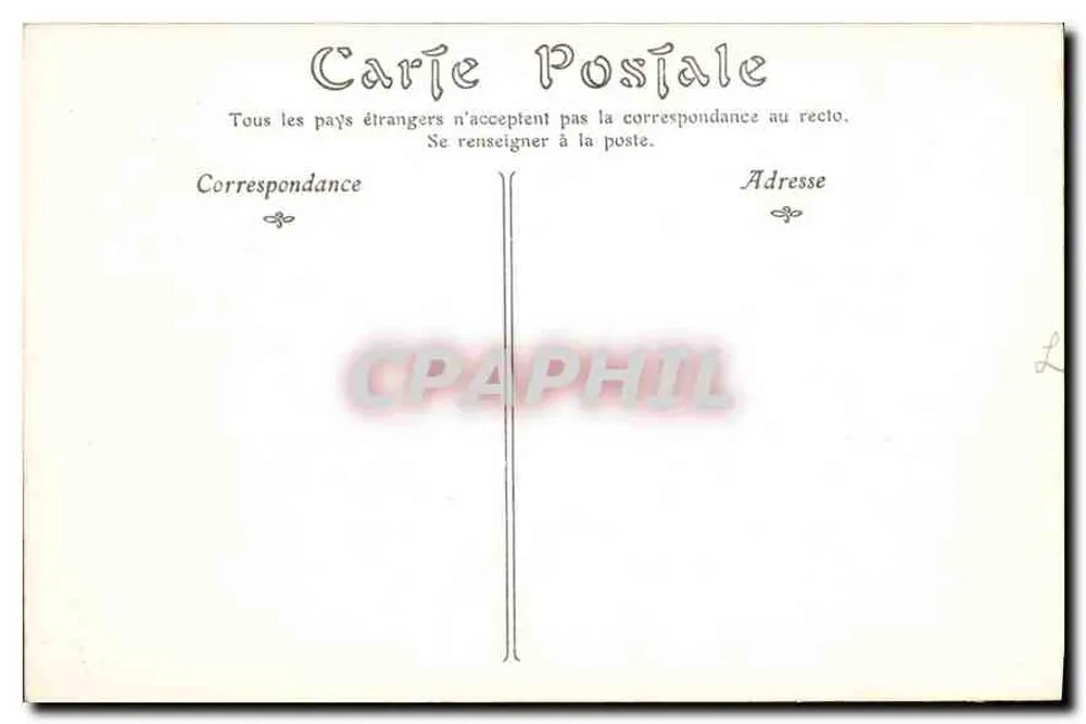 Cidade de CARCASSONNE — Os Fossos, Lado leste — Editor desconhecido, n° 143 - Verso