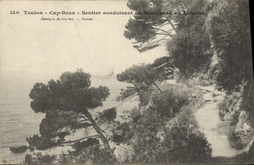 Toulon - Cap-Brun - Weg führend zum Boulevard du Littoral — Phototypie Marius Bar, Toulon, n°150 - Vorderseite