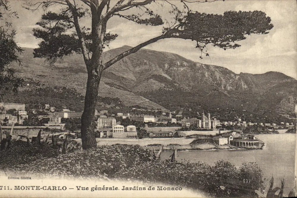 Monte-Carlo — Allgemeine Ansicht. Gärten von Monaco — Edition Gilletta, n° 711 - Vorderseite