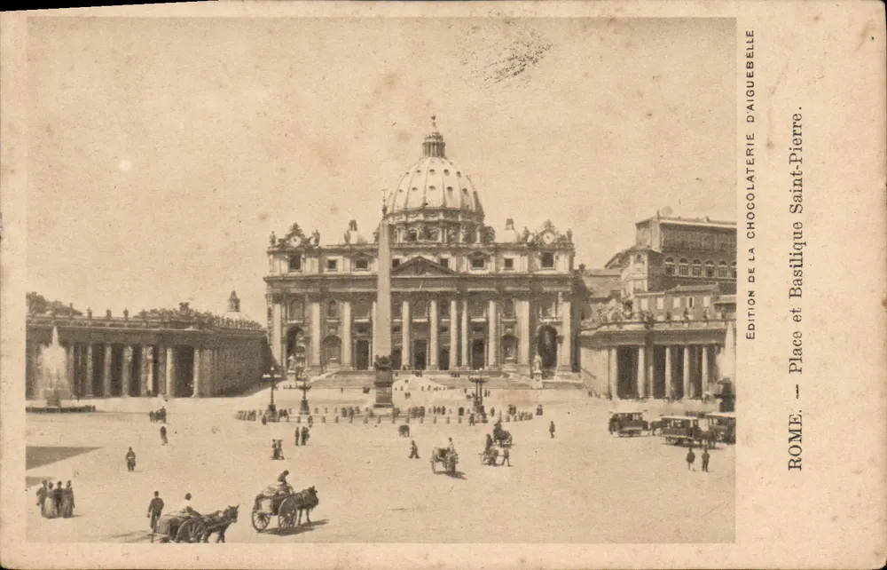 Roma — Piazza São Pedro e Basílica — Edição da Chocolaterie Aiguebelle - Frente