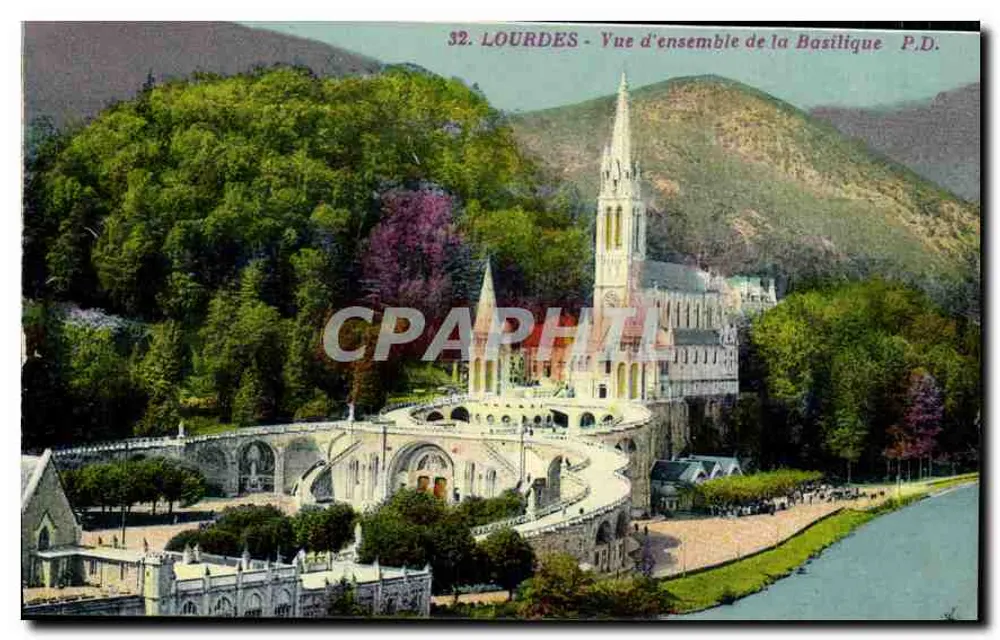Lourdes - Vista geral da Basílica — P.D. n°32 - Frente
