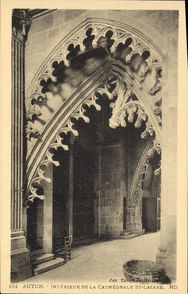 Autun - Innenansicht der Kathedrale Saint-Lazare — Édit. Tavernier et Chalamet, n° 161 - Vorderseite