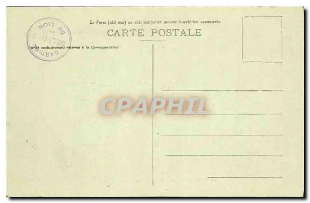 Belfort - Le Lion — obra de Bartholdi — editor Marcel Schnaut, Belfort - Verso