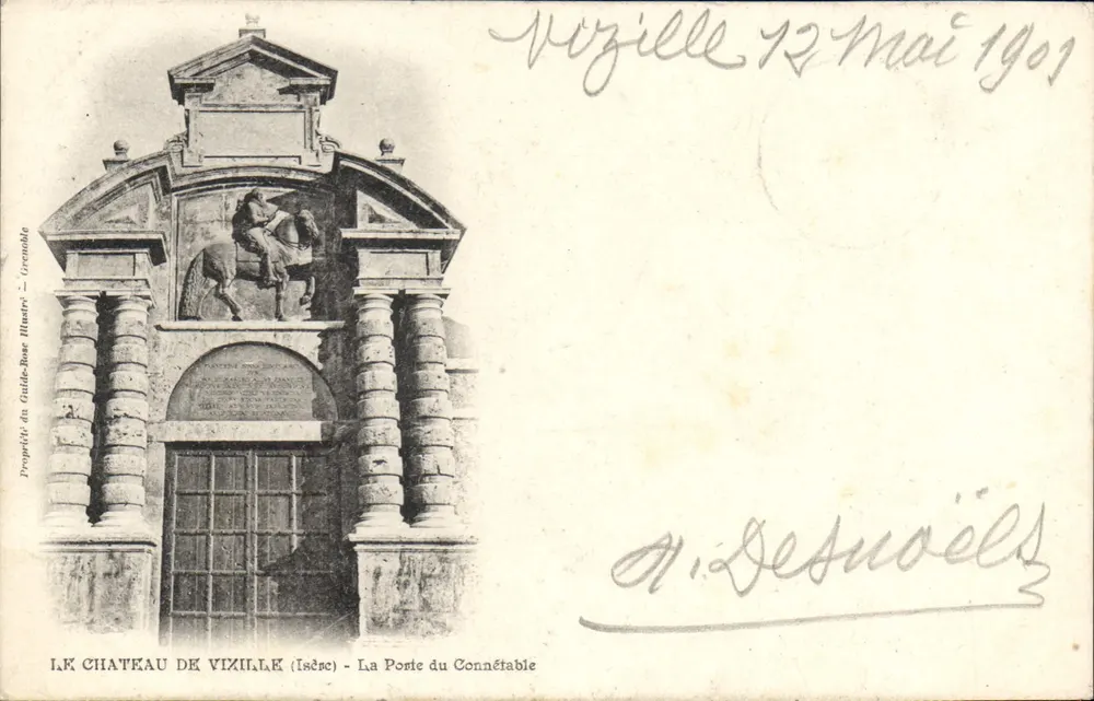 Le Château de Vixille (Isère) - La Porte du Connétable — Propriété du Guide-Bon Illustré, Grenoble - Recto