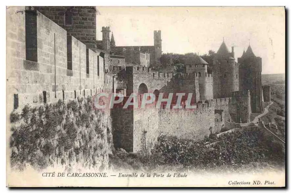 Ciudad de Carcassonne — Conjunto de la Puerta de l'Aude — Colección ND. Fot. - Anverso