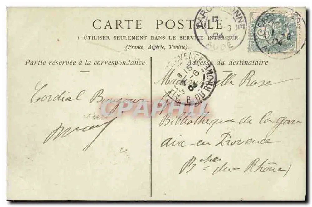 Ciudad de Carcassonne — Conjunto de la Puerta de l'Aude — Colección ND. Fot. - Reverso