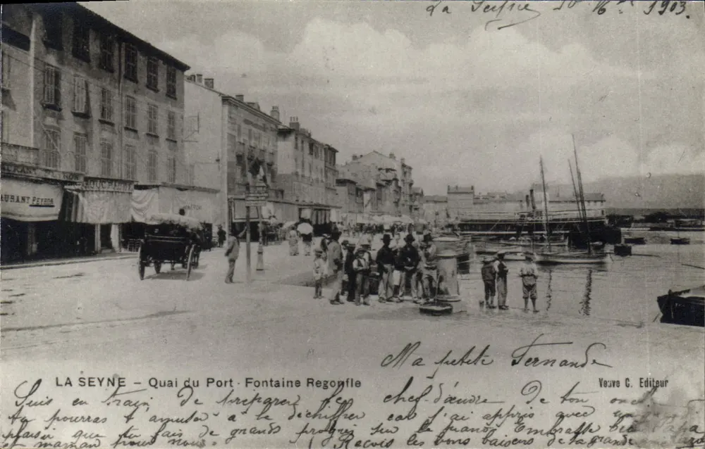 La Seyne - Quai du Port - Fontaine Regonfle — Vexvo C. Verlag - Vorderseite