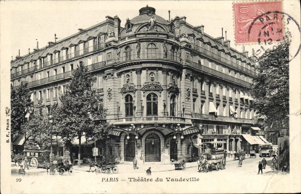 Paris — Théâtre du Vaudeville — B.F., Paris, n°99 - Awers