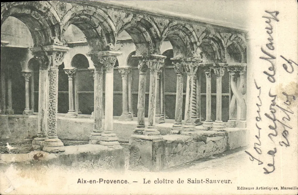 Aix-en-Provence — O claustro de São Salvador — Editores Artísticos, Marselha - Frente