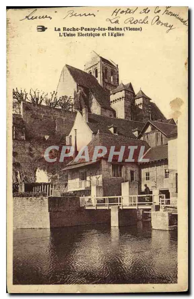 La Roche-Pesay-les-Bains (Isère) — Die Elektrizitätsfabrik und die Kirche — Verlag unbekannt - Vorderseite