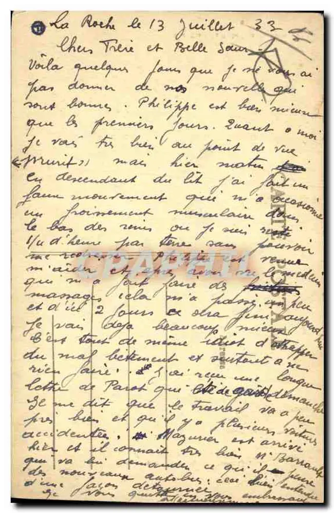 La Roche-Pesay-les-Bains (Isère) — Die Elektrizitätsfabrik und die Kirche — Verlag unbekannt - Rückseite