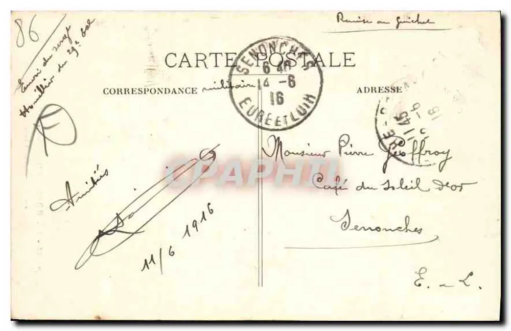 La Roche-Posay-les-Bains — Die Stadttüre — Unbekannter Verlag, Nr. 28 - Rückseite