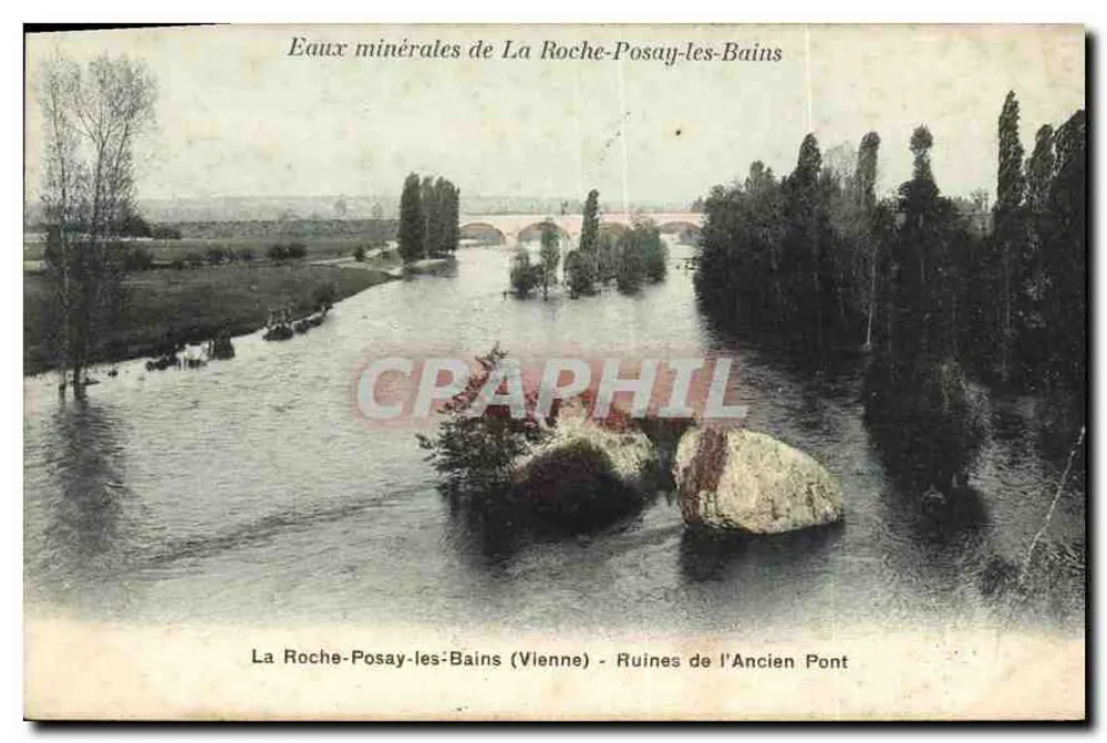 La Roche-Posay-les-Bains — Ruinen des alten Brücke — Verlag Simi-Aguanille & Gregger, Paris, n°86/10 - Vorderseite