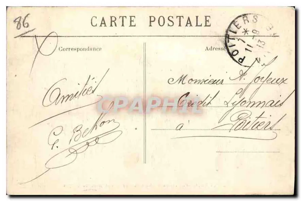 La Roche-Posay (Vienne) — Ansicht vom Donjon — unbekannter Verlag, n° 29 - Rückseite