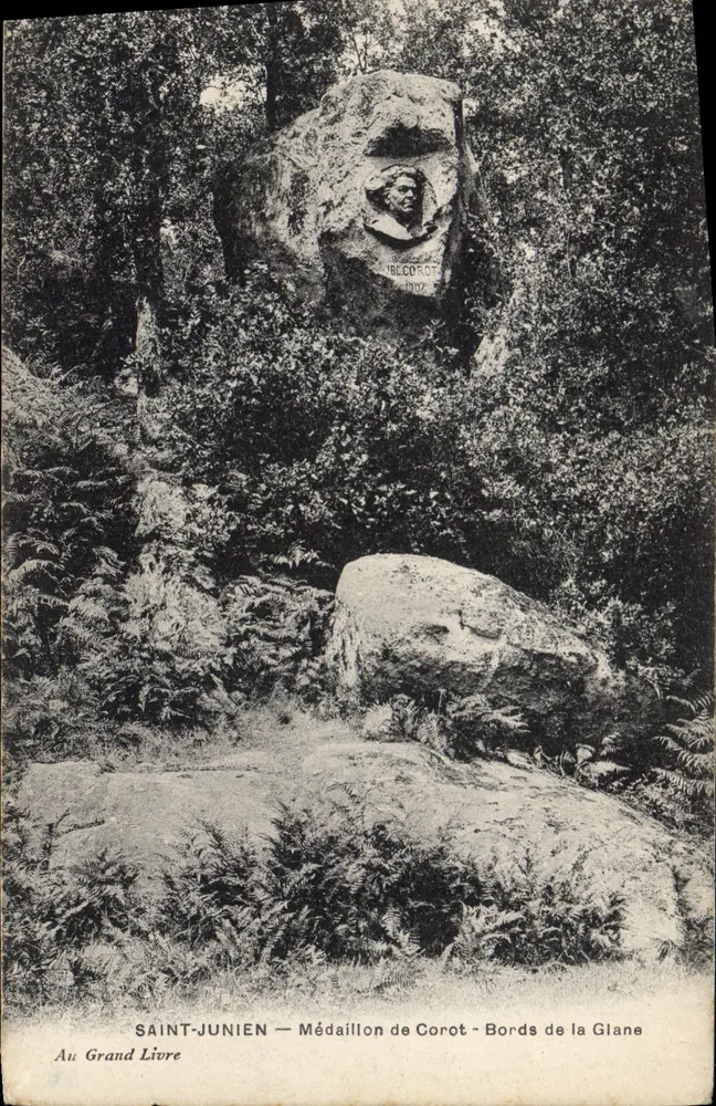 Saint-Junien — Medalion Corot — Brzegi Glane — Au Grand Livre - Awers