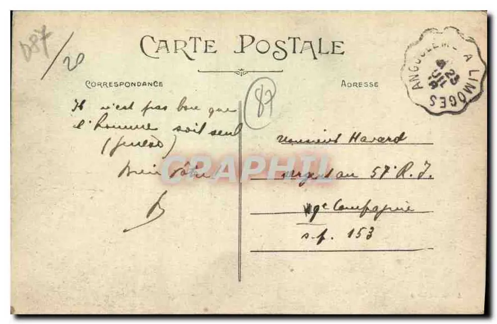 Saint-Junien — Na solidão — Margens da Glane — No Grand Lieu - Verso