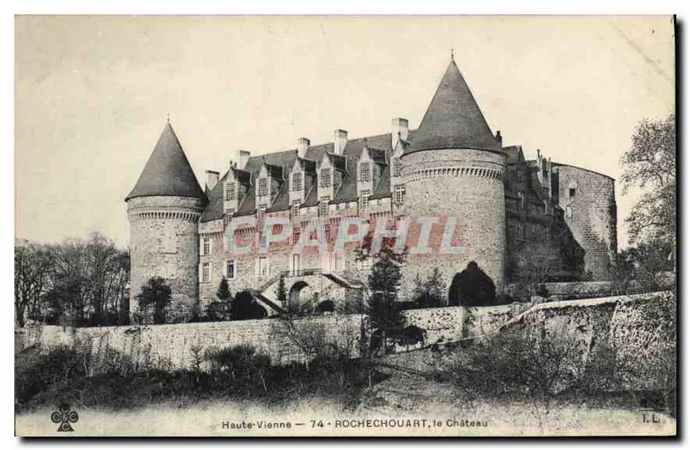 Haute-Vienne — 74 — ROCHECHOUART, het Kasteel - Voorkant