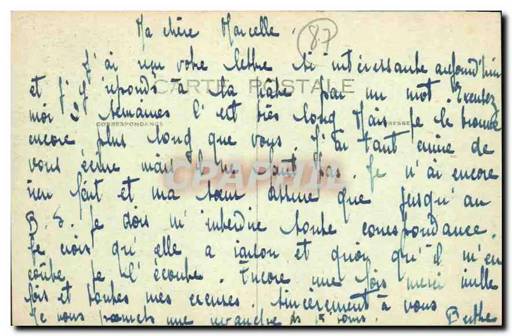 Ruinen des Schlosses Châluec — Umgebung von Limoges — Verlag: PLAGE (Nr. 201) - Rückseite