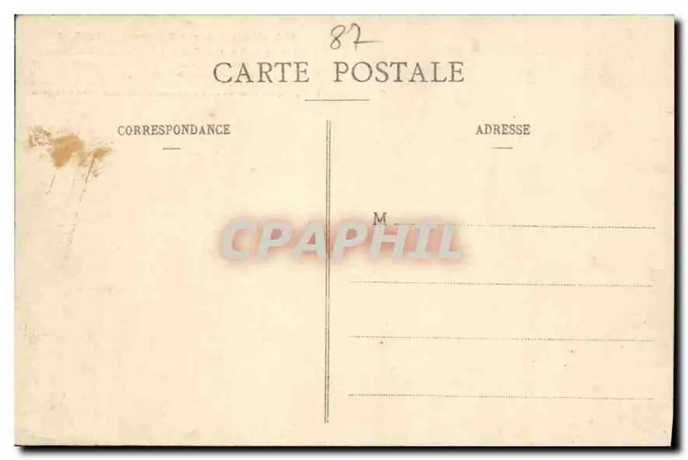 Ruinen des Schlosses Chalussé — Haute-Vienne, Umgebung von Limoges — unbekannter Verleger, Nr. 454 - Rückseite