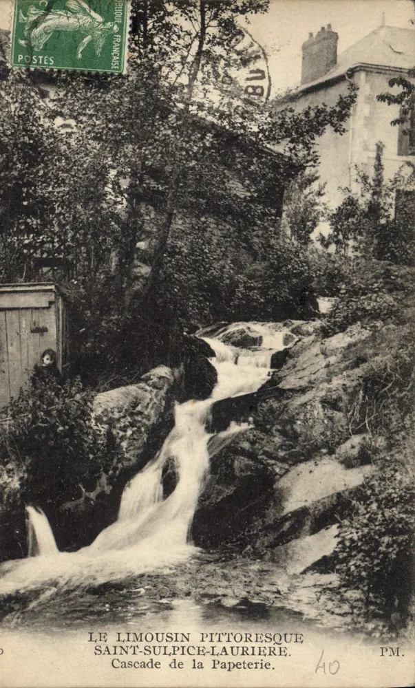Cascade de la Papeterie — Saint-Sulpice-Laurière — PM. n°410 - Vorderseite