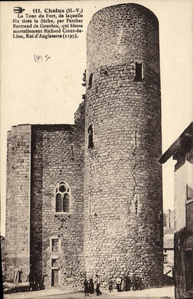 Chalus (H.-V.) — La Torre del Forte, dove Bertrand de Gourlron fu ferito da Riccardo Cuor di Leone (1199) — Editore non identificato, n° 111 - Recto