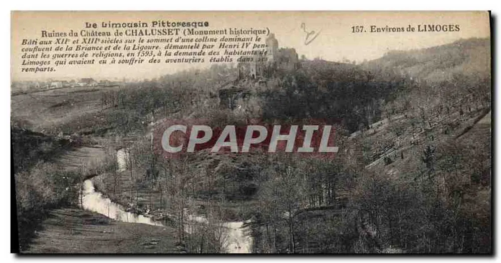 Ruinen des Schlosses Chalusset — Nahe Limoges — unbekannter Verlag, Nr. 157 - Vorderseite
