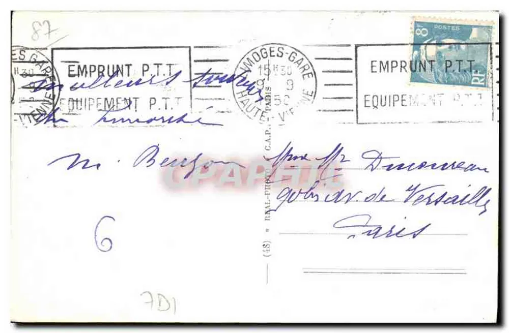 Env. de Limoges — As margens da Vienne — Cap - Verso