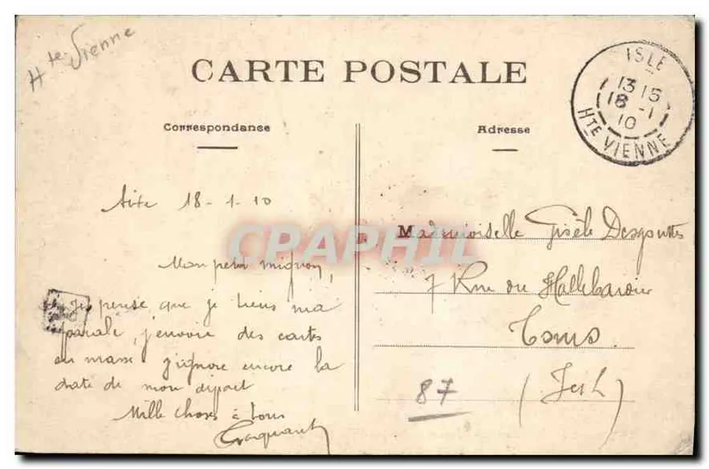 Umgebung von Aix-en-Vienne - Arliquet - Die Grotte de l'Agonie — unbekannter Verlag, Nr. 50 - Rückseite