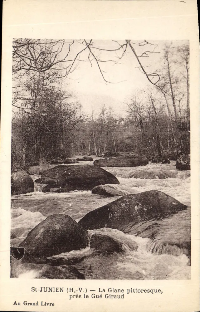 St-JUNIEN (H.-V.) — Die pittoreske Glane, nahe Gué Giraud — Im Großen Buch - Vorderseite