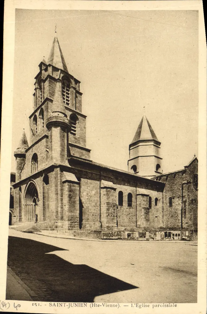 Saint-Junien (Hte-Vienne) — Die Pfarrkirche — PHOSCAO - Vorderseite