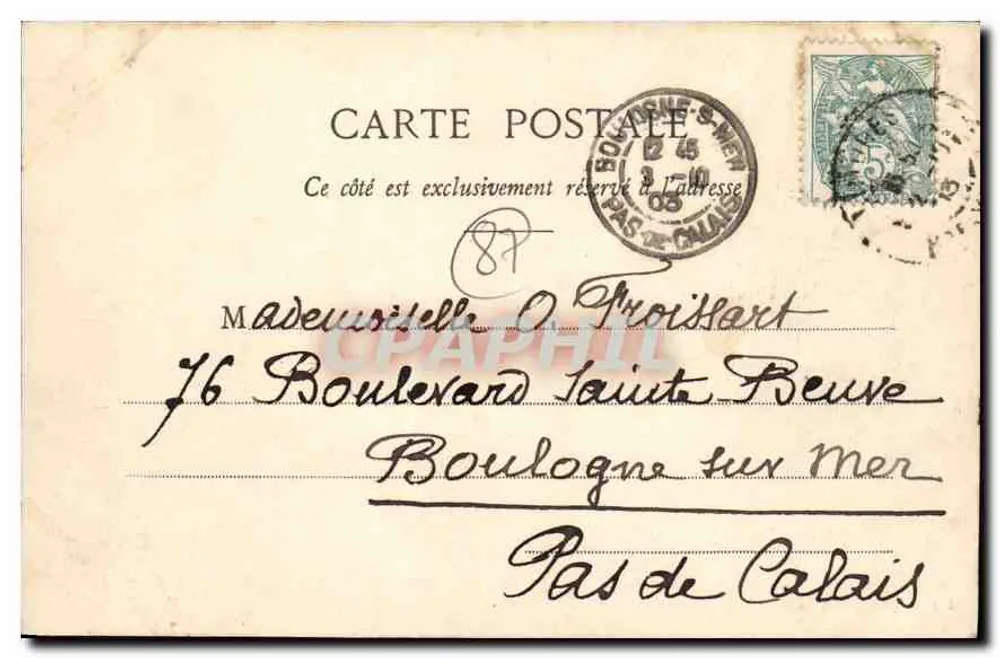 Ruinen von Chálusset (Nordosten), in der Nähe von Limoges - Tour Jeannette — Verlag: Re-Frisset, Limoges - Einlage - Rückseite